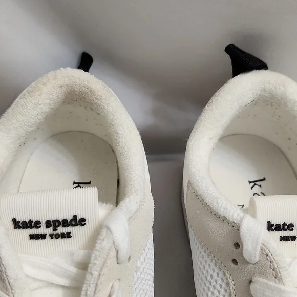 Kate Spade New York K As In Kate Leather Terry Cloth Sneakers (W Size 9) - Picture 7 of 13